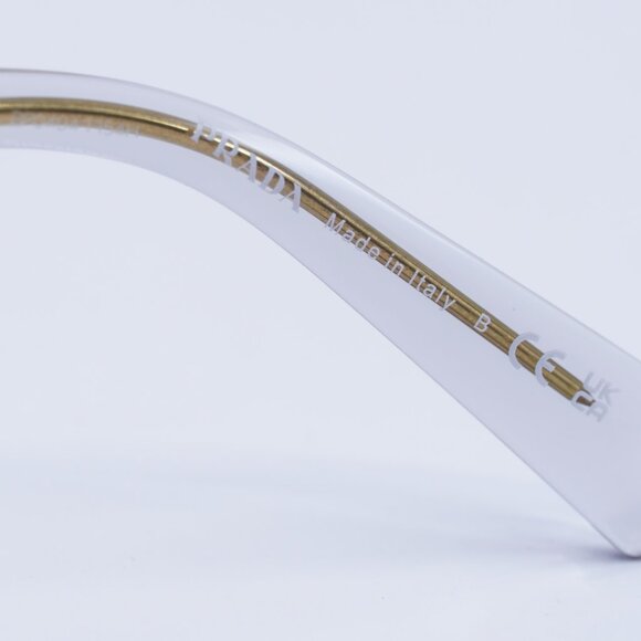 Prada PRB06VD 12R1O1 Eyeglasses Transparent Grey 50mm Cat Eye Frame - Picture 4 of 10